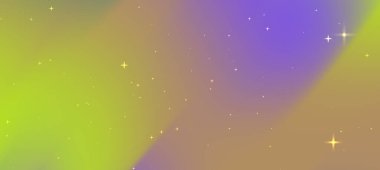 Canlı renklere ve dağınık yıldızlara sahip soyut gradyan arkaplan, dijital tasarım için ideal
