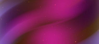 Dijital arkaplan için ışıldayan yıldızlarla canlı pembe ve mor tonlarda girdap oluşturan soyut bir değişim.