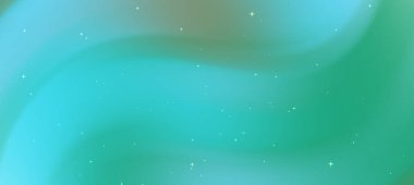 Yumuşak eğimli ve parlak yıldızlı soyut girdap turkuaz arka plan, dijital tasarım için mükemmel.
