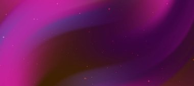 Pembe ve mor renkli soyut girdap dalgaları ve arka planda yıldızımsı elementler.