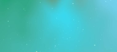 Dağılmış yıldızlı soyut turkuaz arka plan, tasarım kullanımı için sakin bir atmosfer yaratıyor