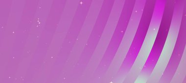 Tasarım için ince yıldızlar ve eğriler içeren soyut pembe ve mor gradyan arkaplan
