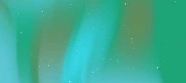 Belirsiz yıldızsı elementlerle donuk ve yeşil dalgalar, çeşitli kullanımlar için sakin bir arkaplan oluşturur