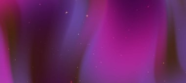 Kozmik bir sahneyi andıran parlak mor ve pembe renklere sahip soyut dalgalı bir arka plan.