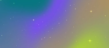 Yıldızlı renkli kozmik eğimli arkaplan, dijital sanat ve tasarım projeleri için ideal