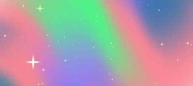 Yıldızlarla dolu huzurlu bir gece gökyüzünü aydınlatan canlı renkleriyle ruhani aurora borealis.