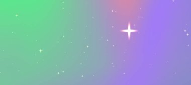 Gökyüzü parıldayan yıldızlarla ve yumuşak pastel renklerle dolu, rüya gibi bir atmosfer yaratıyor.