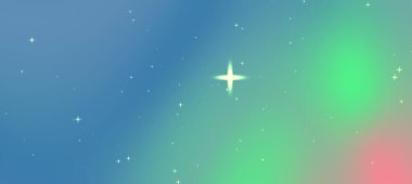 Canlı auroralar ve sakin bir atmosferi aydınlatan uzak yıldızlarla dolu gökyüzü.