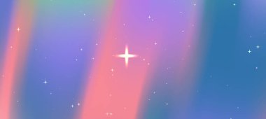 Rengarenk auroraları ve parıldayan yıldızlarıyla, huzurlu bir atmosferi aydınlatan ruhani gökyüzü.