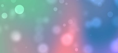 Yumuşak, renkli, yeşil, pembe ve mavi renkleri olan bokeh arkaplan tasarım projeleri için ideal