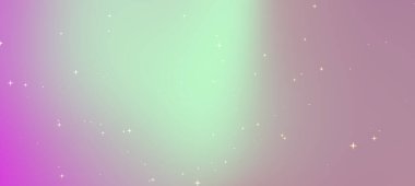 Işıl ışıl yıldızların oluşturduğu yumuşak pastel eğimli arka plan rüya gibi bir atmosfer yaratıyor.