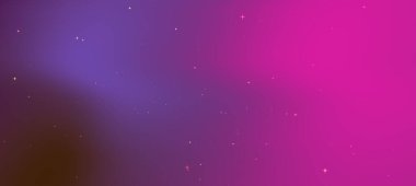 Dijital tasarım için ideal, dağınık yıldızlarla mor ve pembe renklerin karışımından oluşan canlı soyut bir arkaplan