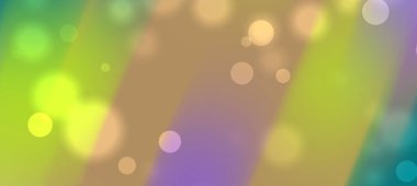 Renkli bokeh ışıkları ile canlı soyut arka plan neşeli bir atmosfer yaratıyor