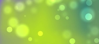 Yeşil ve sarı renkli yumuşak bokeh ışıkları olan canlı soyut arka plan tasarım için idealdir.