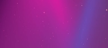 Pembe ve mor renklerin dağılmış yıldızlarla değişimini içeren canlı bir kozmik arkaplan.