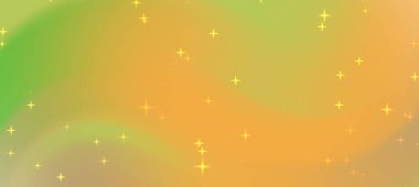 Yumuşak eğimli soyut arkaplan ve parlak elementler rüya gibi bir atmosfer yaratıyor.