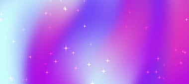 Yumuşak eğimli ve parlak yıldızlı soyut renkli arkaplan rüya gibi bir atmosfer yaratıyor (1)