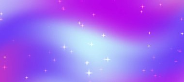 Yumuşak eğimli ve parlak yıldızlı soyut renkli arkaplan rüya gibi bir atmosfer yaratıyor (2))