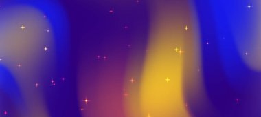 Girdap desenleri ve ışıldayan yıldızlarla soyut renkli arka plan rüya gibi bir atmosfer yaratır (1)