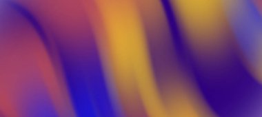 Soyut renkli dalgalar turuncu, mor ve mavi renkli canlı renklerde harmanlanarak dinamik bir zemin oluşturur.