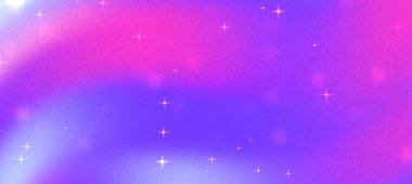 Parlak yıldızlı parlak pembe ve mor renkler içeren soyut eğimli arkaplan