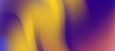 Mor, sarı ve pembe renkli soyut arkaplan canlı bir atmosfer yaratıyor.