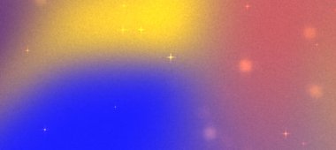 Canlı renkler ve yumuşak kıvılcımlarla soyut eğimli arka plan rüya gibi bir atmosfer yaratıyor