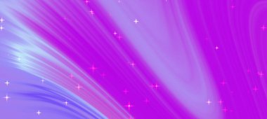 Parlak yıldızlı parlak mor ve mavi renkli soyut girdaplar rüya gibi bir zemin oluşturuyor.