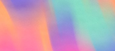 Renkli ve soyut arkaplan renkleri harmanlanmış, rüya gibi bir atmosfer yaratıyor.