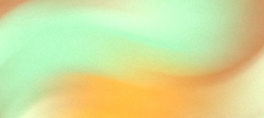 Sanatsal arka planlar için yumuşak yeşil, turuncu ve beyaz renkleri harmanlayan soyut renkli dalga deseni