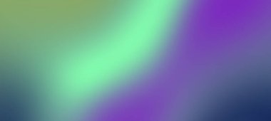 Canlı yeşil ve mor renklerin pürüzsüz bir şekilde harmanlandığı soyut gradyan arkaplan