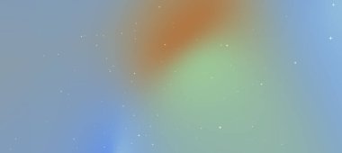 Turuncu, yeşil ve mavinin yumuşak tonlarına sahip soyut gradyan arkaplan rüya gibi bir atmosfer yaratır.