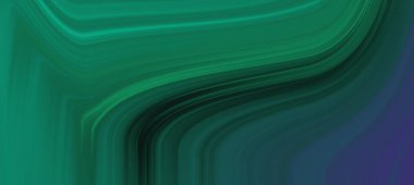Dijital tasarım projeleri için pürüzsüz gradyan içeren soyut yeşil ve mavi dalgalı arkaplan