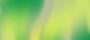 Yumuşak ışık efektleri ve ince yıldızlı detaylarla soyut yeşil ve sarı eğimli arkaplan