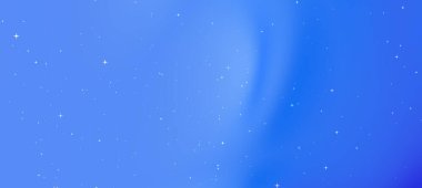 Parıldayan yıldızlarla dolu huzurlu mavi bir gece göğü yıldızları izlemek için sakin bir atmosfer yaratıyor.