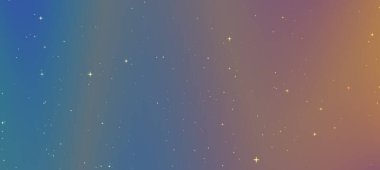 Canlı renkler ve parıldayan yıldızlarla dolu sakin bir kozmik arkaplan, dijital tasarım için ideal.
