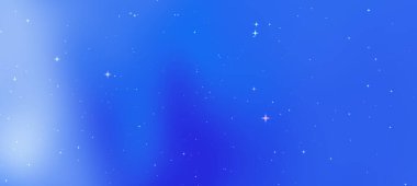 Parıldayan yıldızlarla dolu huzurlu bir gece göğü ve derin mavi bir arka plan.