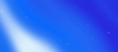 Parıldayan yıldızlarla dolu sakin bir gece göğü ve yumuşak mavi bir eğim, huzuru çağrıştırıyor.