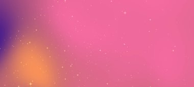 Pembe ve turuncu renkli soyut arkaplan, dağınık yıldızlar, dijital tasarım için ideal.