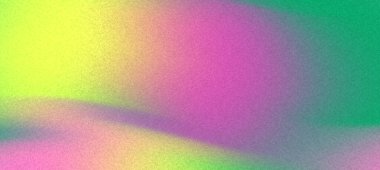 Yaratıcı kullanım için yeşil, pembe ve sarı renkli canlı dalgalarla soyut renkli arkaplan