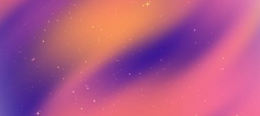 Yaratıcı tasarım için yumuşak girdapları ve ışıldayan yıldızları olan soyut renkli eğimli arkaplan