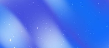 Dağılmış yıldızlı mavi ve mor renkli bir gradyan içeren soyut kozmik arkaplan
