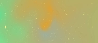 Renkli eğimli ve dağınık yıldızlı soyut kozmik arkaplan, dijital tasarımlar için idealdir.