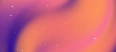Dönen pastel renklere ve parıldayan yıldızlara sahip soyut kozmik arkaplan, dijital sanat için ideal.