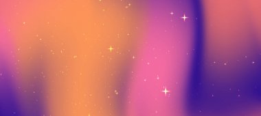 Parlak renklere ve parlak yıldızlara sahip soyut kozmik arkaplan rüya gibi bir atmosfer yaratır (1)