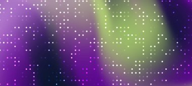 Renkli noktalar ve gradyanlarla soyut dijital arkaplan canlı bir atmosfer yaratıyor