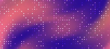 Yumuşak eğimli soyut dijital arkaplan ve mor ve pembe renkli noktalı desenler