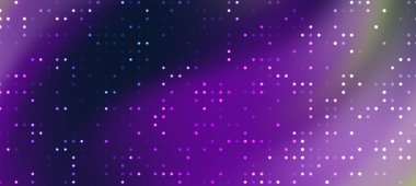 Canlı mor ve mavi noktalı soyut dijital arkaplan kozmik bir etki yaratıyor