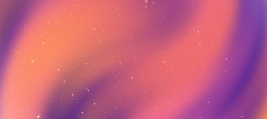 Yumuşak pembe ve mor renkli parlak yıldızlı soyut gradyan arkaplan