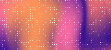 Turuncu, pembe ve mor yumuşak renklere sahip soyut gradyan bir atmosfer yaratıyor.